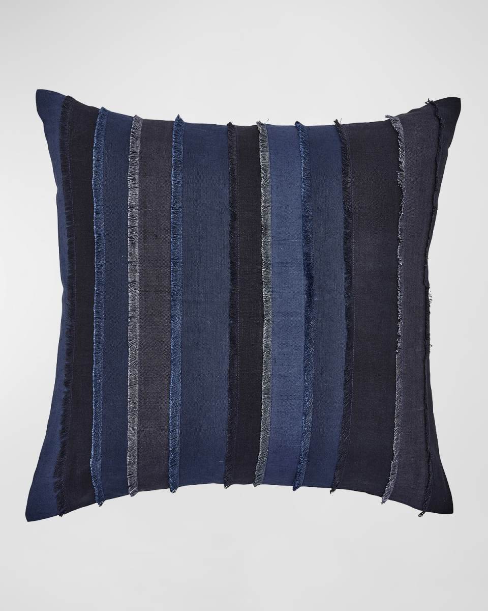 Fringed Indigo Pillow,