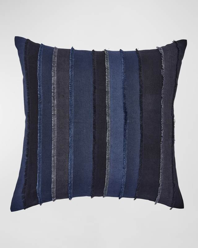 Fringed Indigo Pillow,
