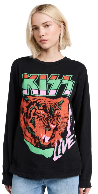 MADEWORN ROCK Kiss 1984 Tee Coal