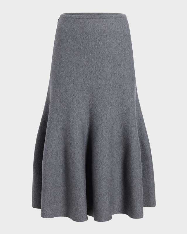 Odil Wool-Blend Midi Skirt