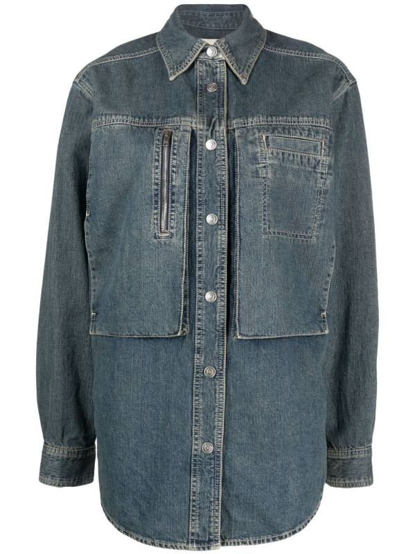 stonewashed denim overshirt
