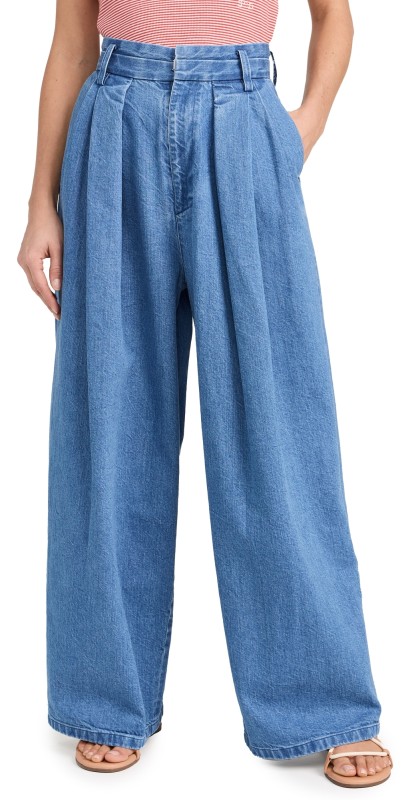 MOUSSY VINTAGE Denim Tack Pants Light Blue
