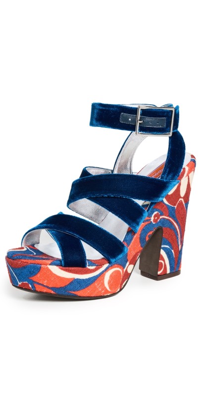 La Double J Medal Wedge Sandals Moonflower
