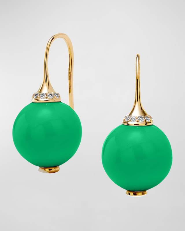 18K Mogul Bead Drop Earrings