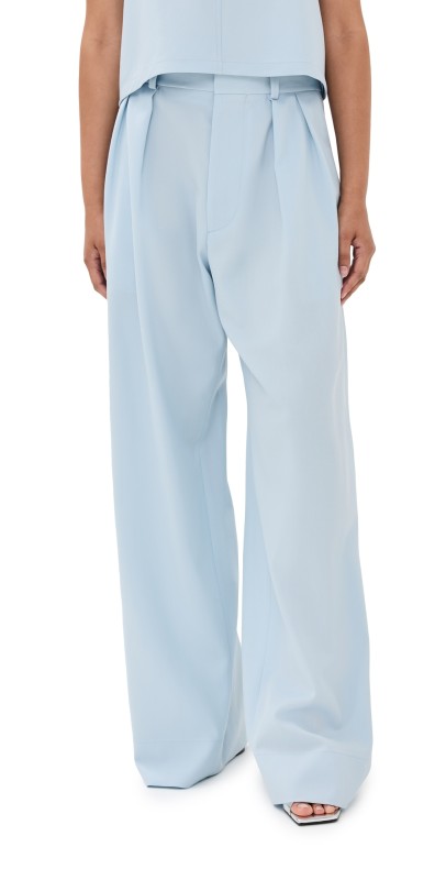 WARDROBE. NYC Low Rise Trousers Ice Blue