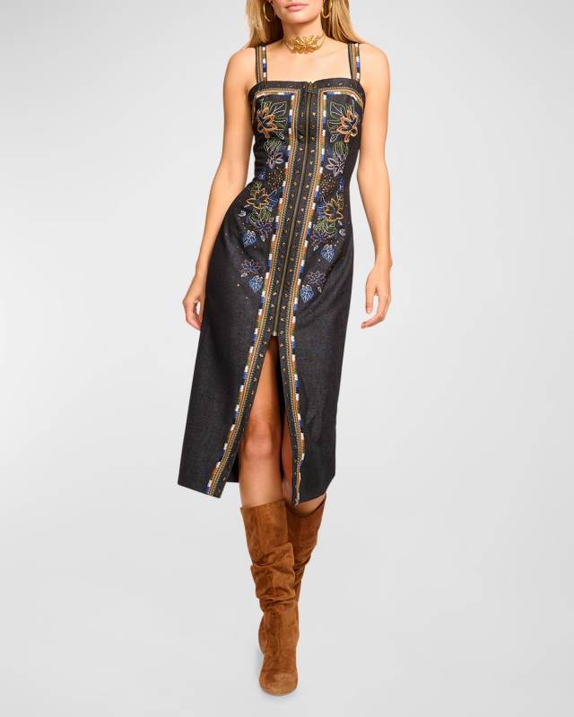Bailey Embroidered Midi Dress