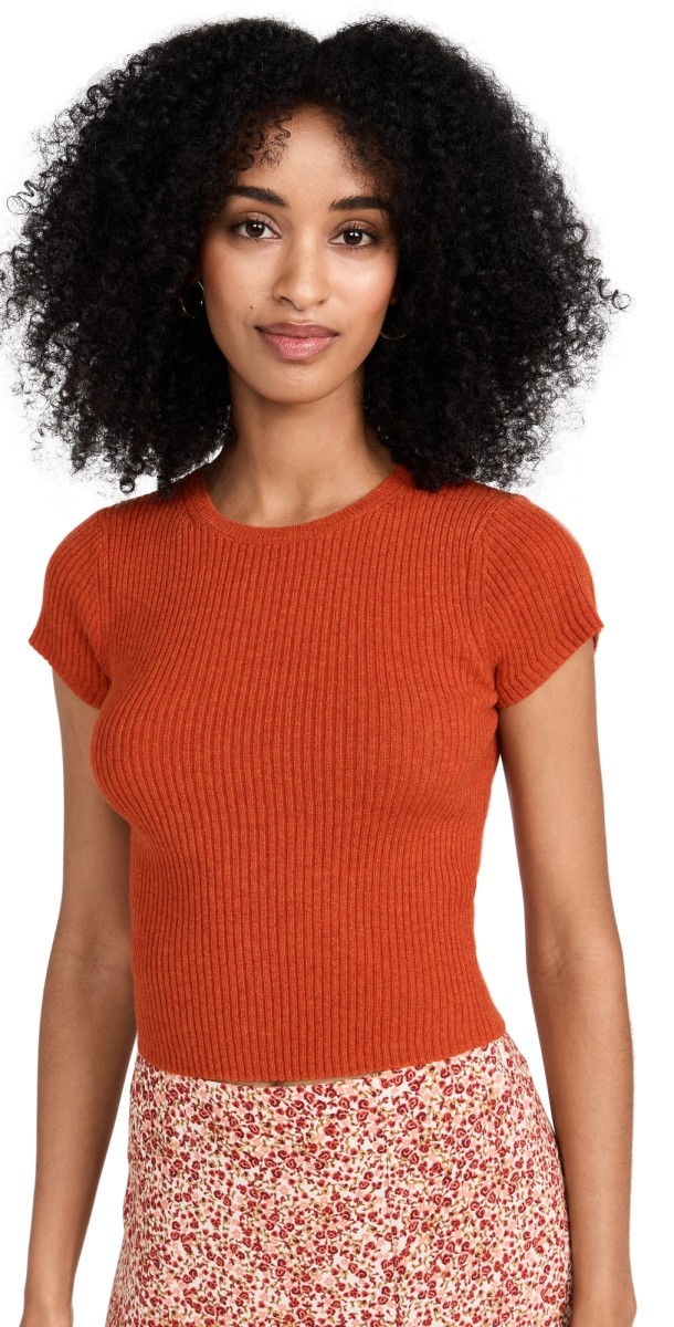 Reformation Teo Cashmerehortleeveweater Tikka