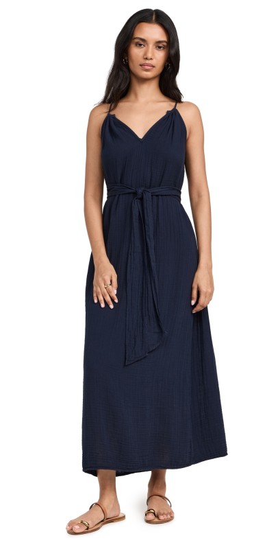 Velvet Carrill Dress Navy