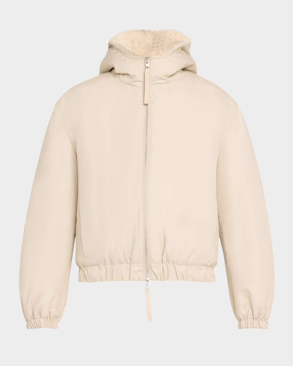 Faux-Fur Lined Bomber Jacket