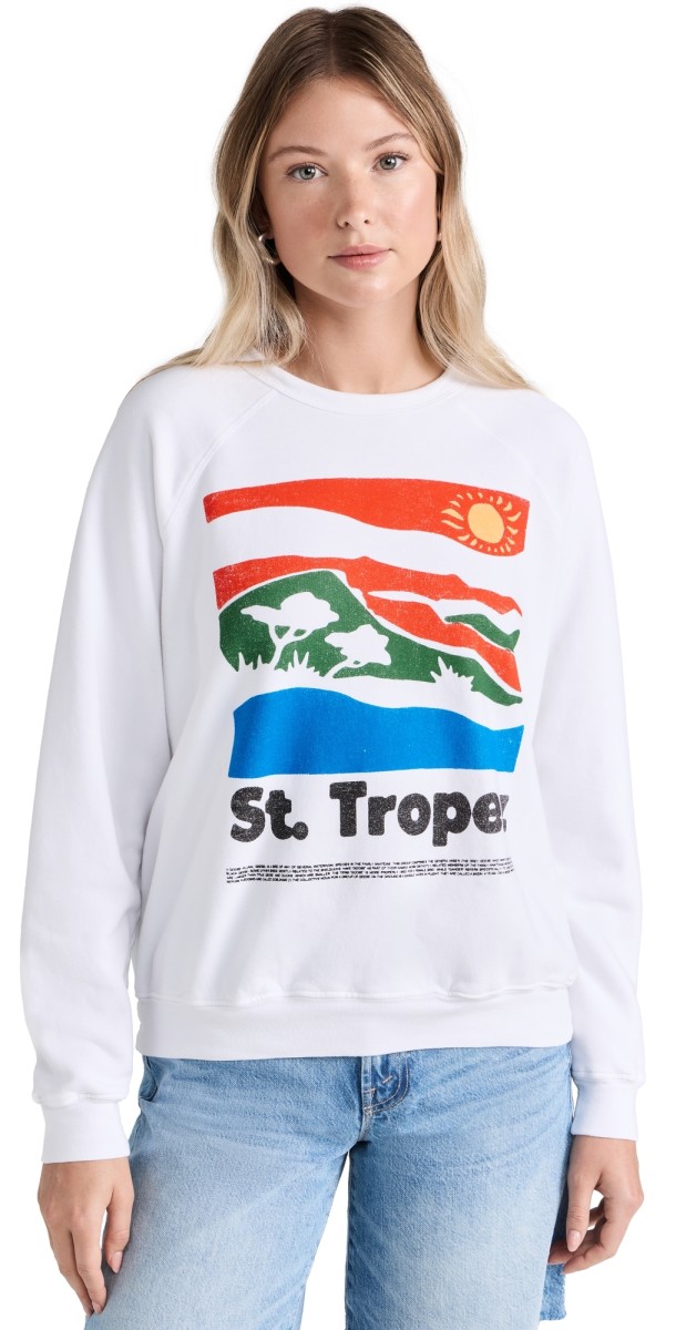 MOTHER The Biggie Concert Sweatshirt Trz/St. Tropez