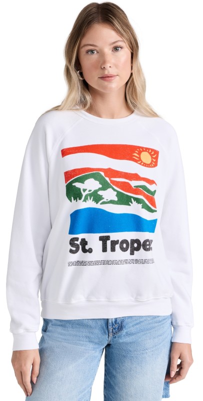 MOTHER The Biggie Concert Sweatshirt Trz/St. Tropez