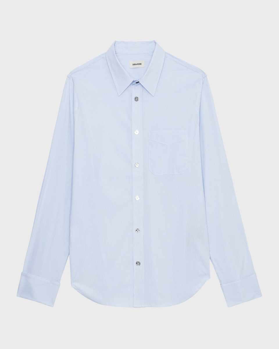 Taskiza Raye Studs Button-Front Shirt