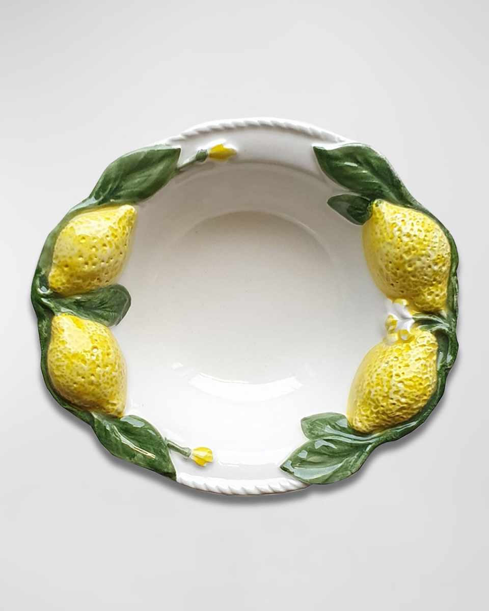 Lemon Handpainted Small Bowl