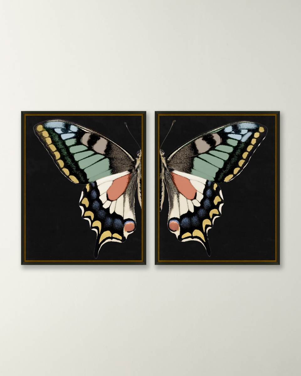 "Gilded Wings 1" Giclees, Set of 2