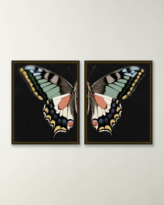 "Gilded Wings 1" Giclees, Set of 2