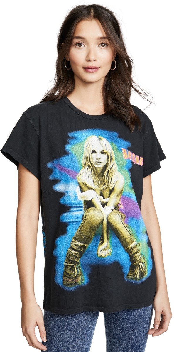 MADEWORN ROCK Britney Concert Tee Dirty Black