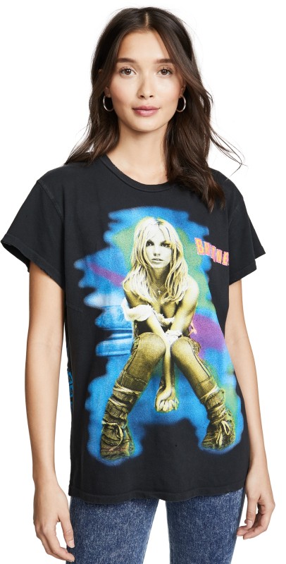 MADEWORN ROCK Britney Concert Tee Dirty Black