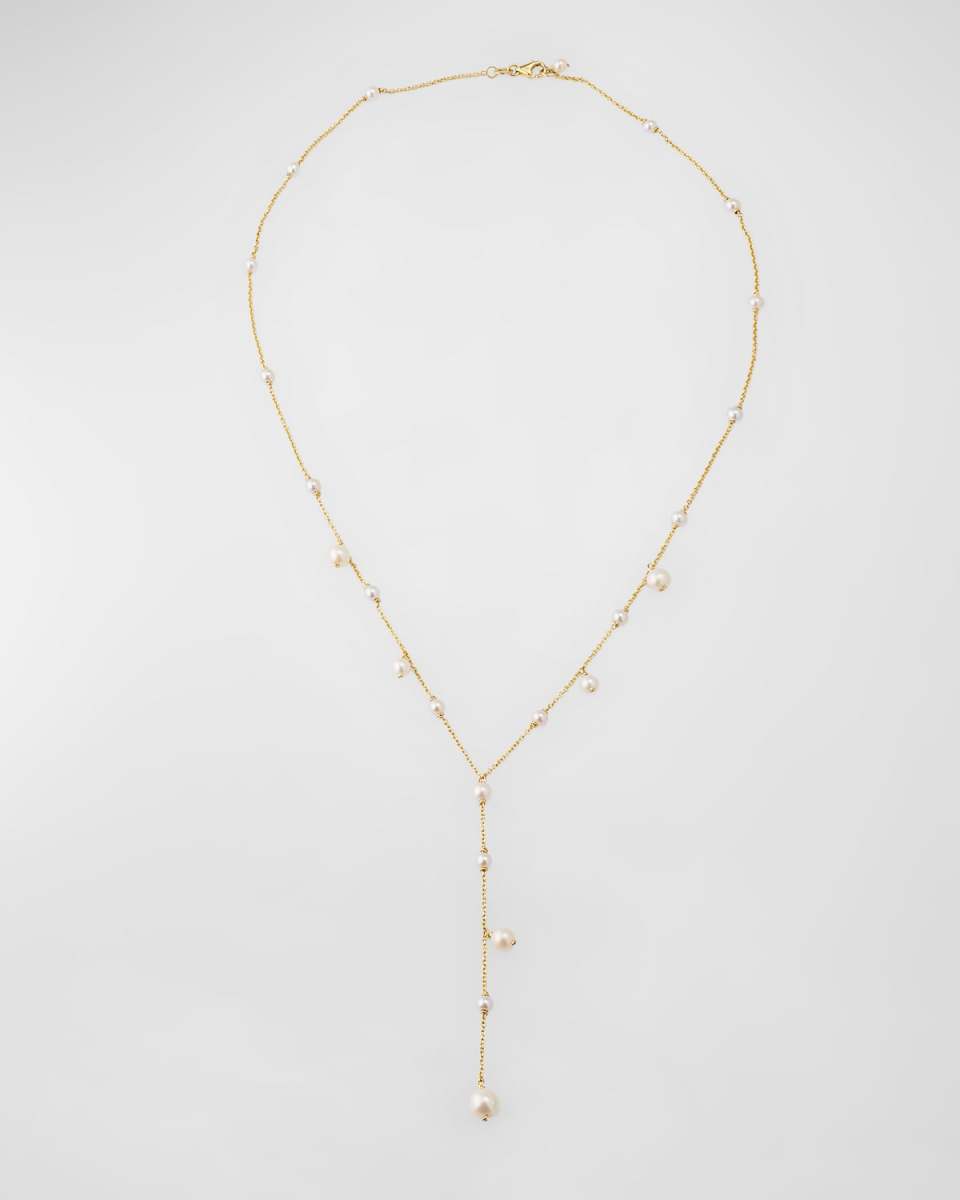 Pearl Bubble Lariat Necklace