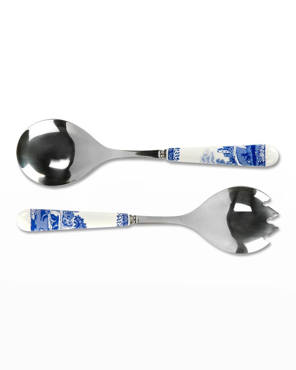 Blue Italian Salad Servers, Set of 2