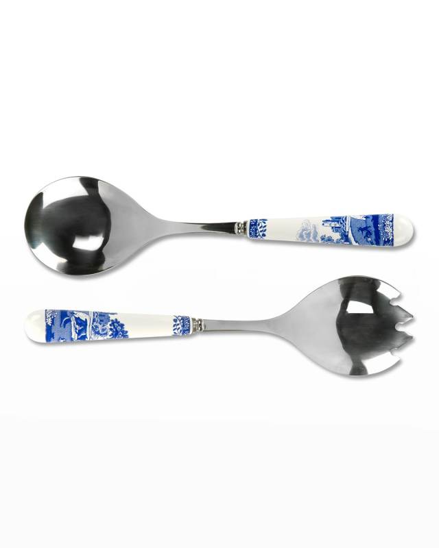Blue Italian Salad Servers, Set of 2