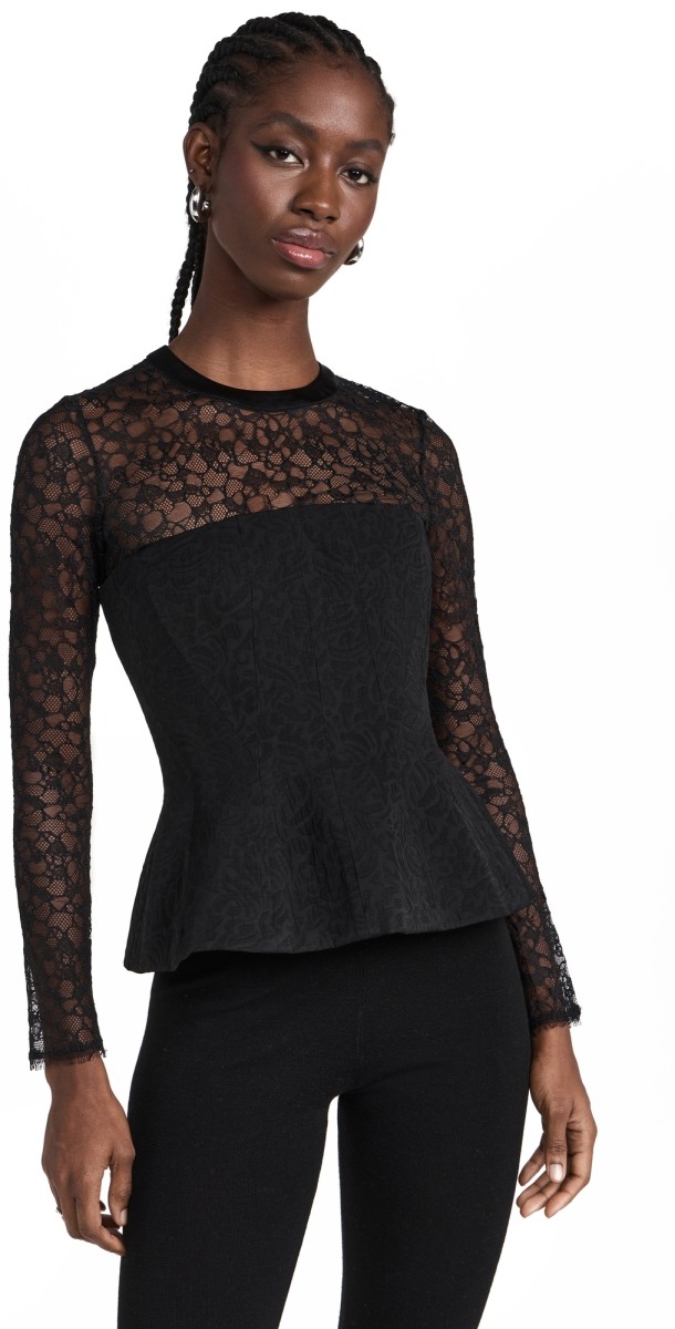 SIMKHAI Prima Bustier Top Black