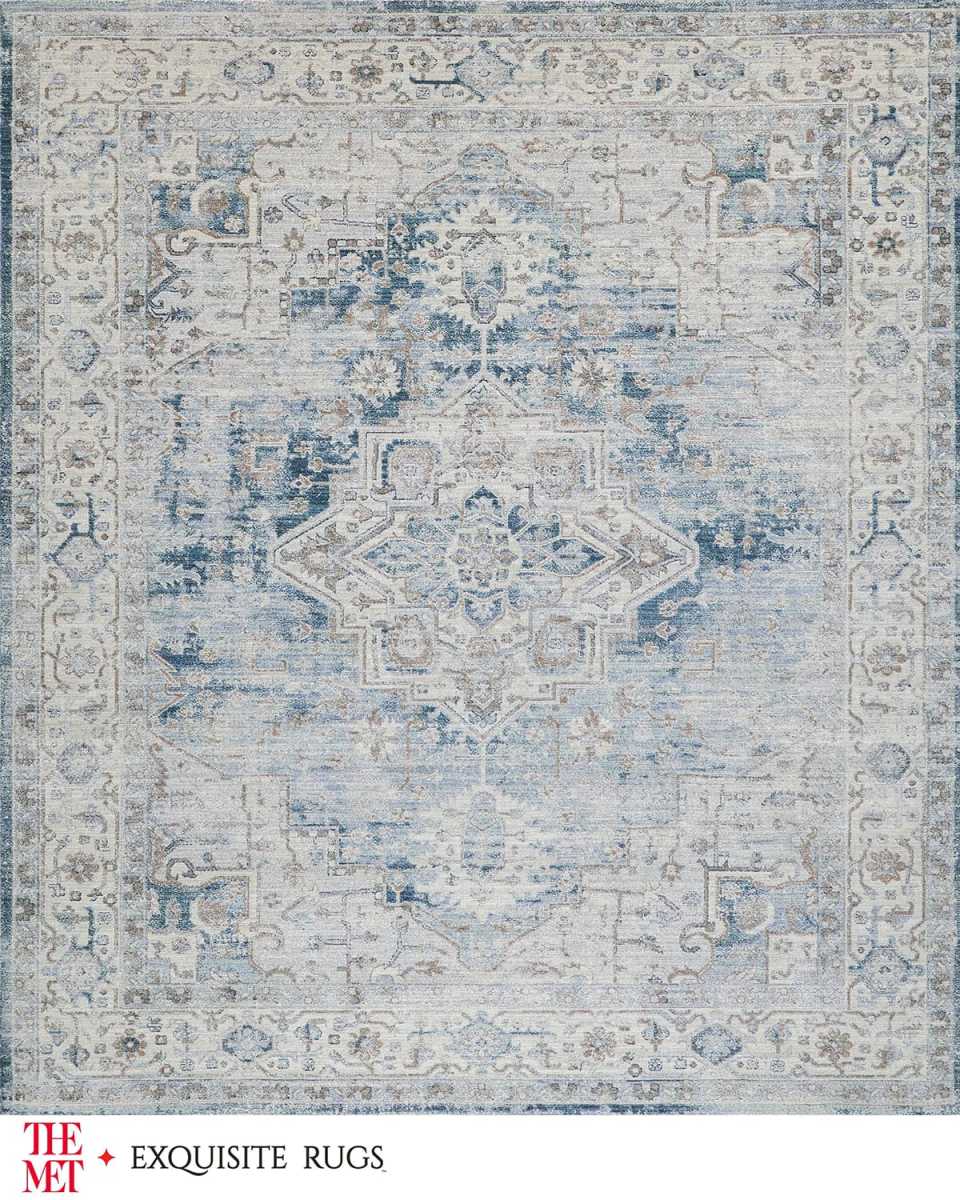 Vintage Loom Beige, Cream & Blue Rug, 12' x 15'