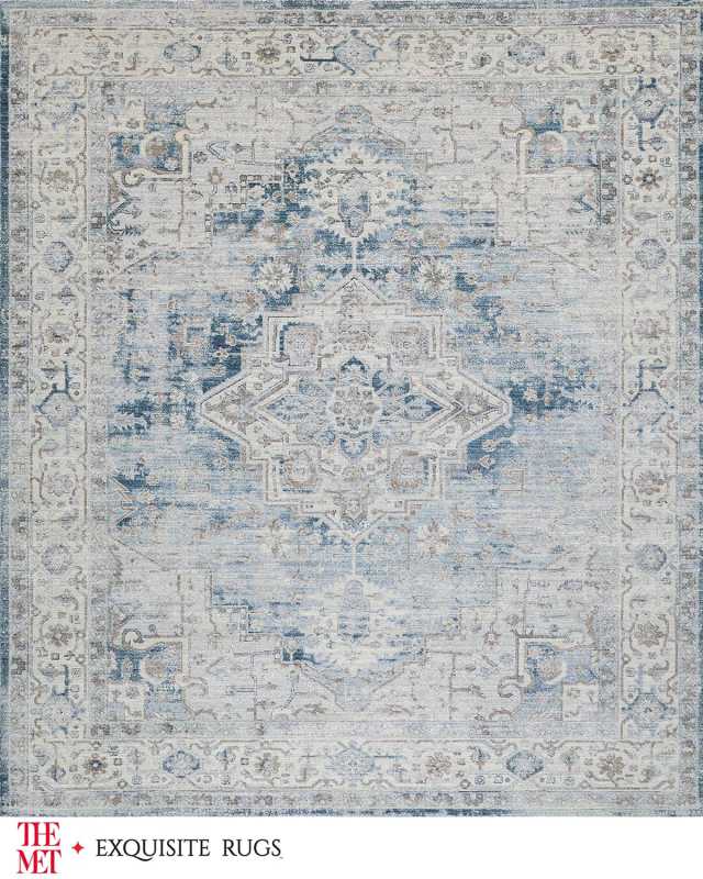 Vintage Loom Beige, Cream & Blue Rug, 12' x 15'