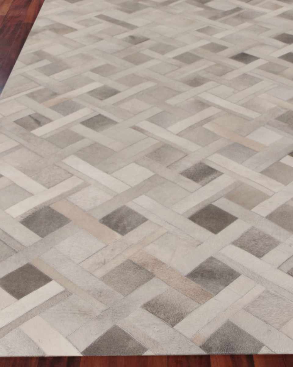 Austin Hairhide Hand-Stitched Rug, 5' x 8'
