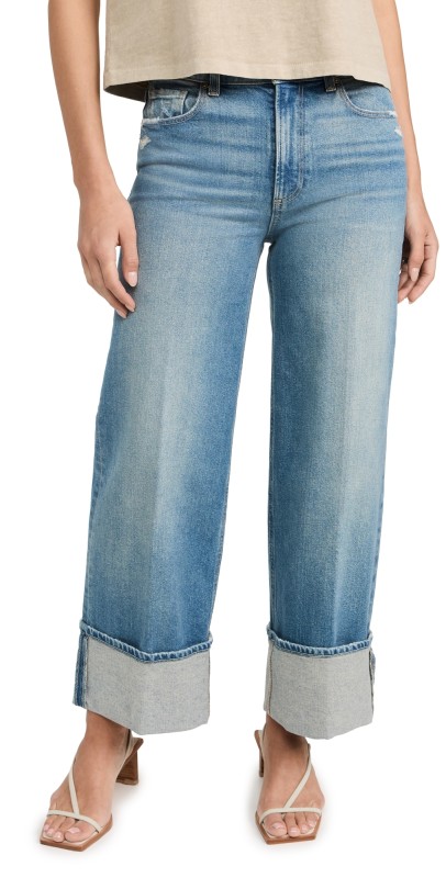 PAIGE Sasha Ankle Wide Cuff Jeans Storybook Distressed