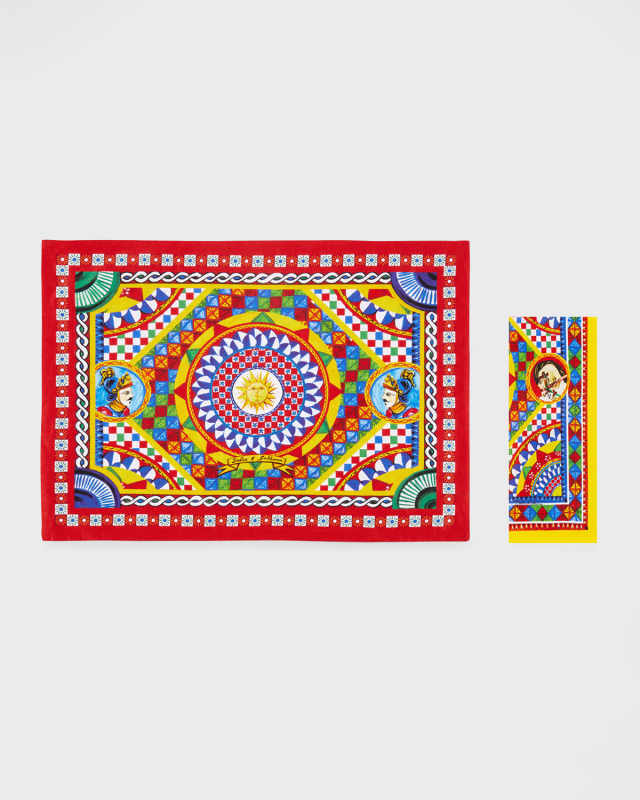 Carretto Linen Placemat and Napkin Set