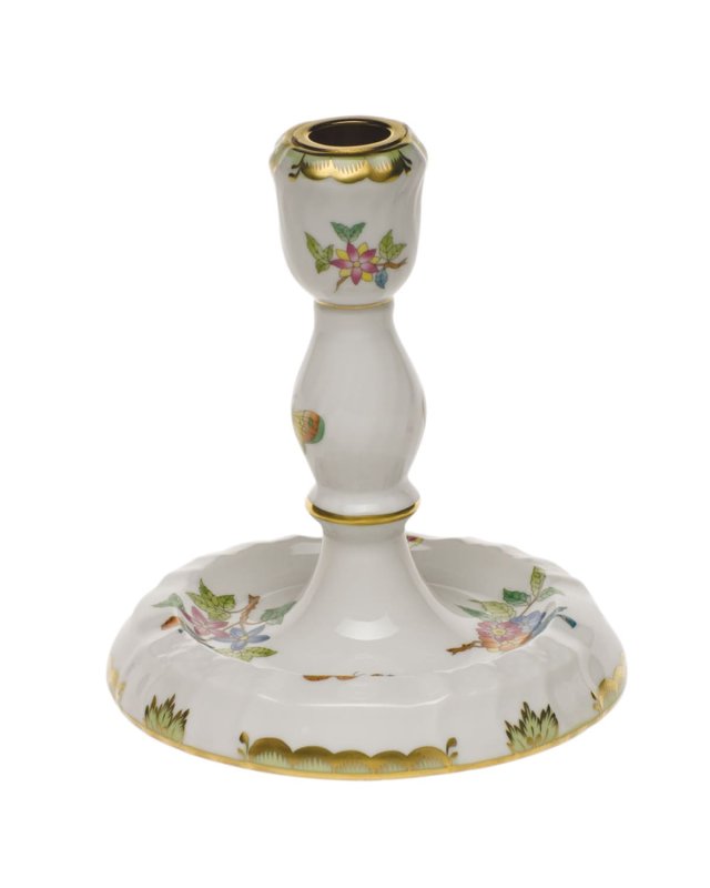 Queen Victoria Green Single Candlestick Holder
