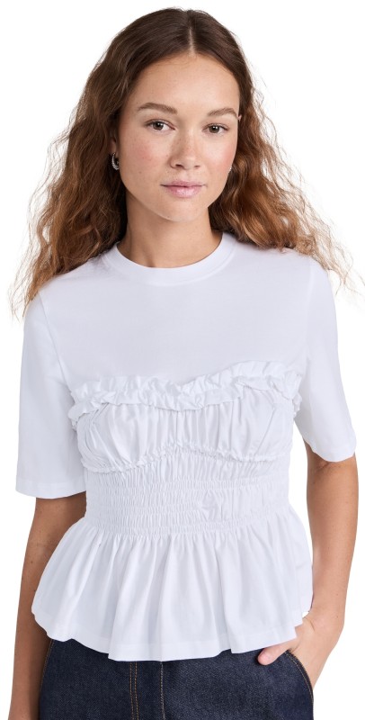 Cecilie Bahnsen Vilde T-Shirt Jersey White White