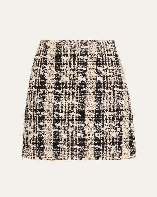 Dune Tweed Mini Pencil Skirt