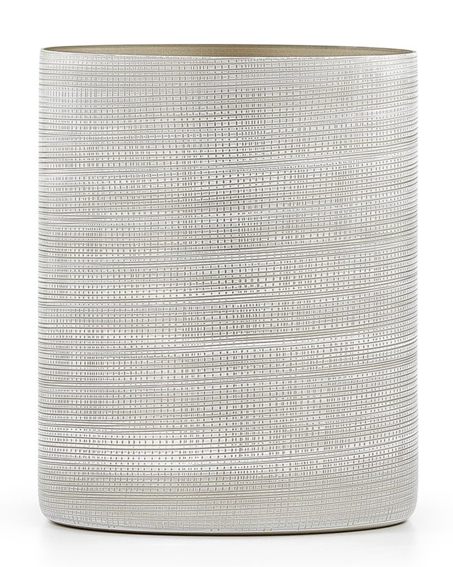 Woven Wastebasket, Platinum