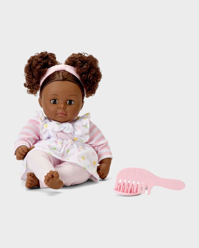 My Little Girl Polka Dot Pinafore Doll, 14"