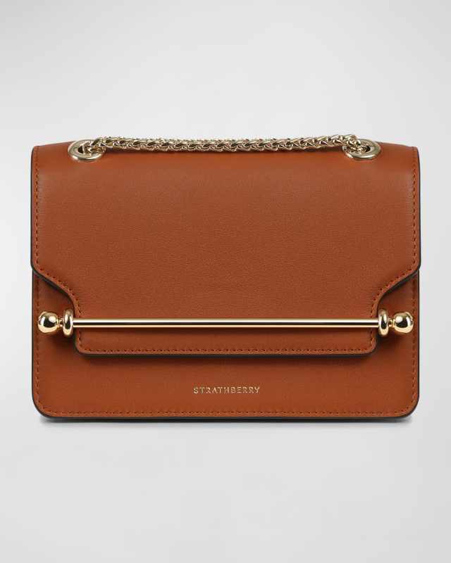 Mini East-West Leather Crossbody Bag