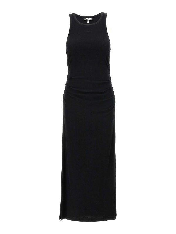 Ganni Robe Au Genou - Noir