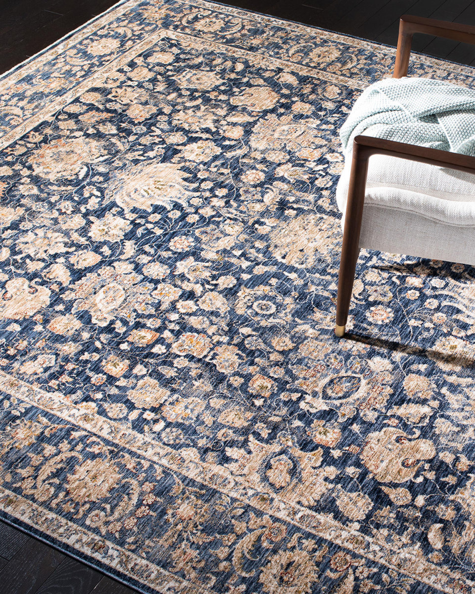 Celia Navy Power-Loomed Rug, 8' x 10'