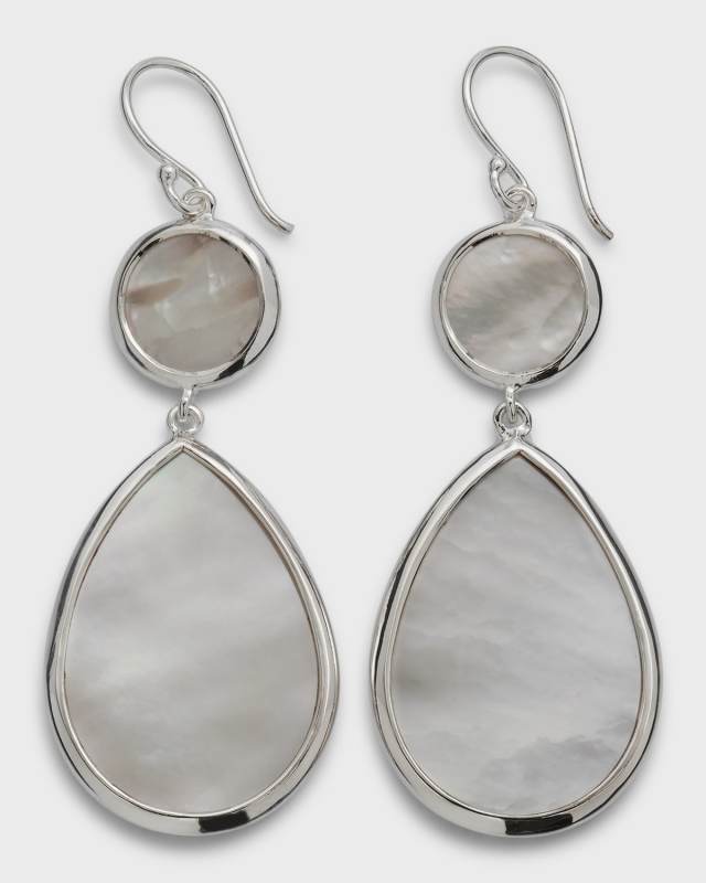 Mother-of-Pearl Dot & Teardrop Earrings