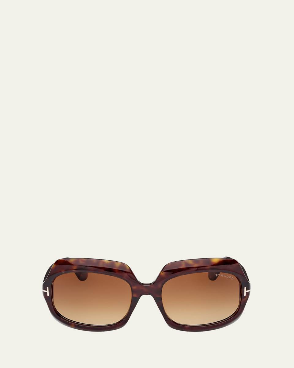 Ren Gradient Acetate Round Sunglasses