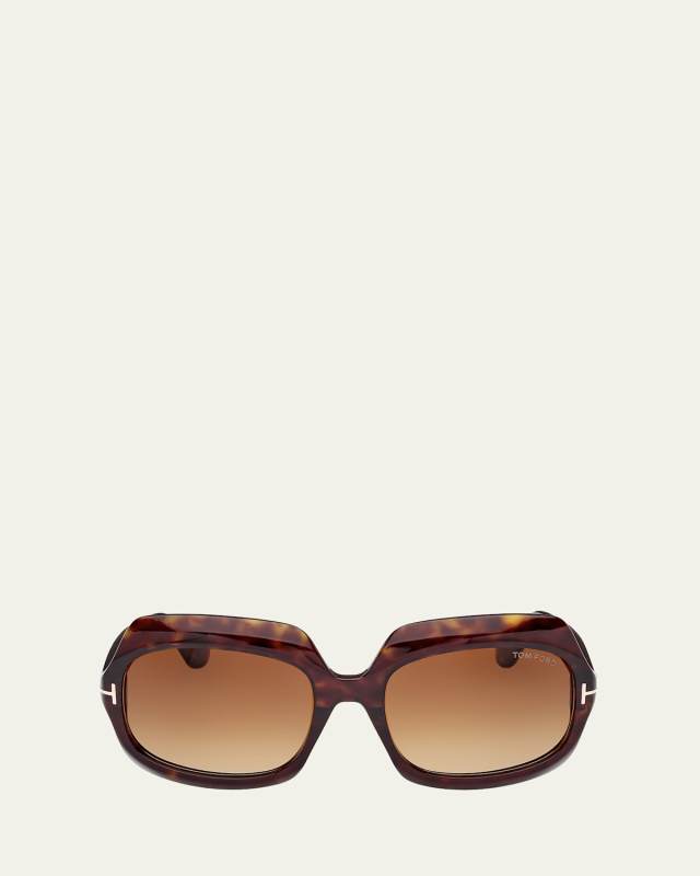 Ren Gradient Acetate Round Sunglasses