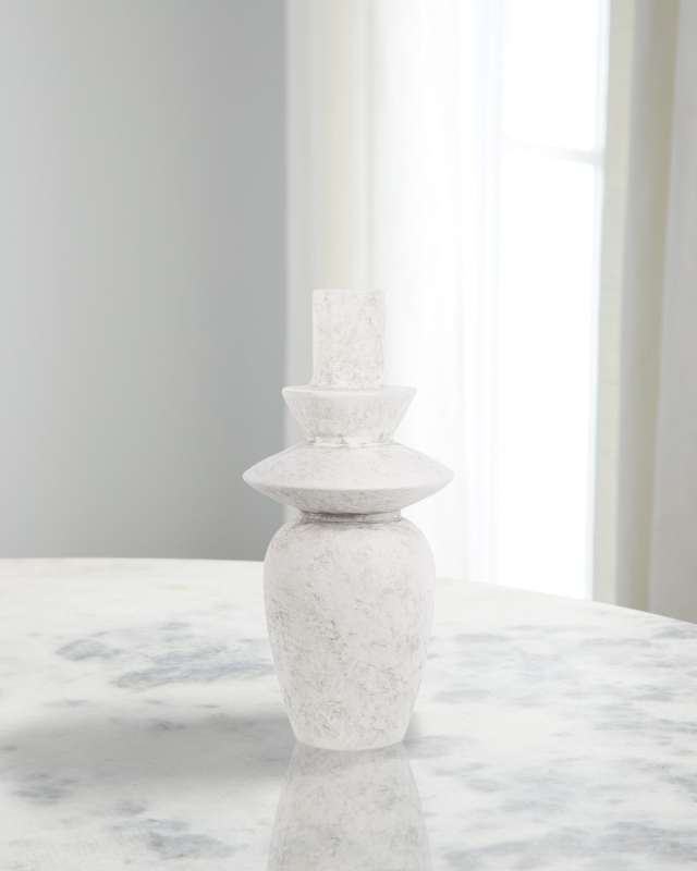 Yagya 14" Ceramic Vase, White