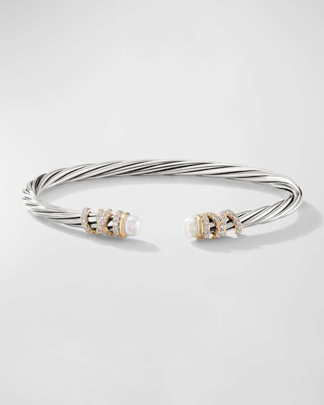 4mm Helena Cabochon Tip Bracelet with Diamonds