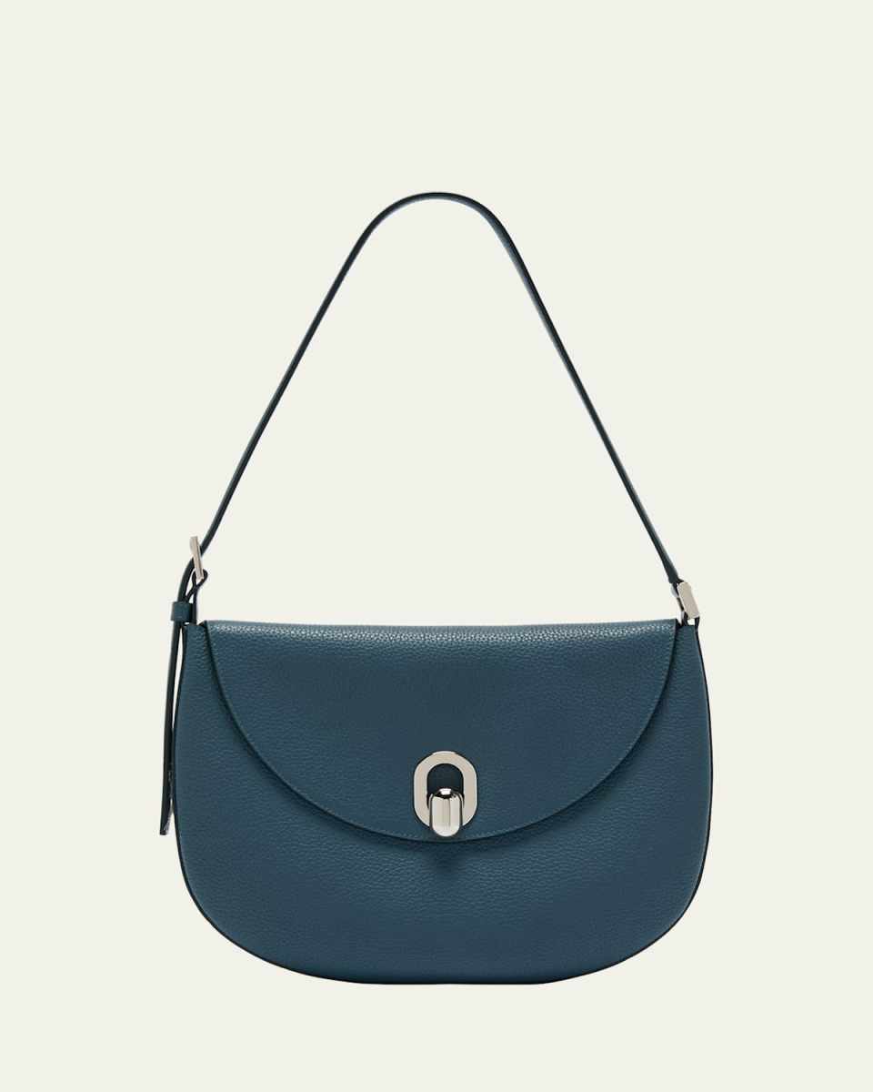 Tondo Small Grain Leather Hobo Bag