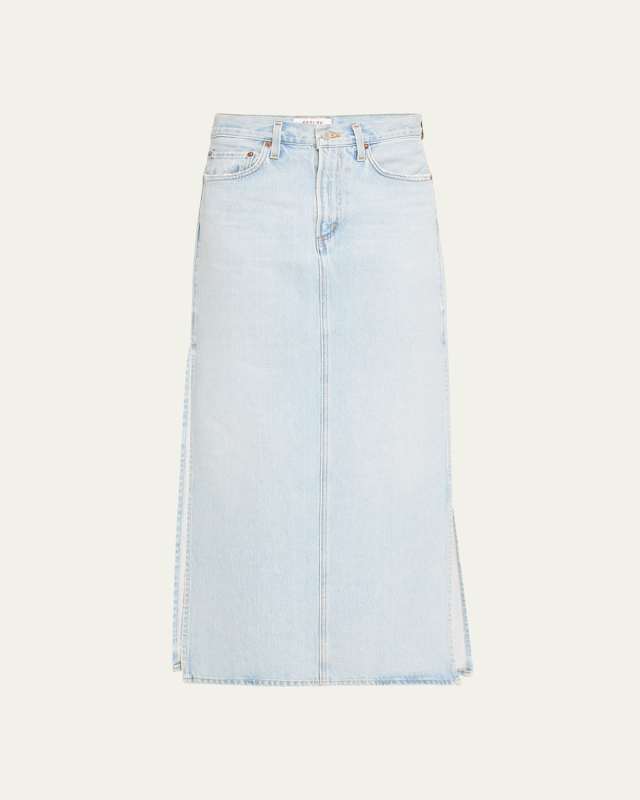 Astrid Slice Denim Maxi Skirt