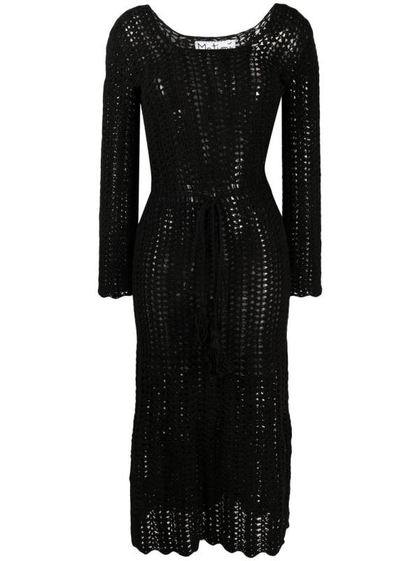 crochet tie-waist dress