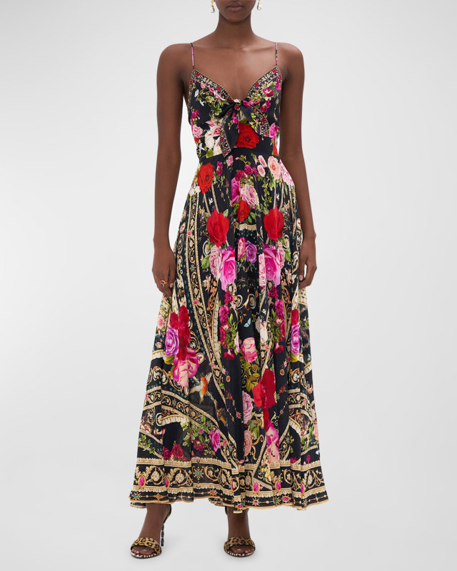 Reservation for Love Tie-Front Maxi Dress