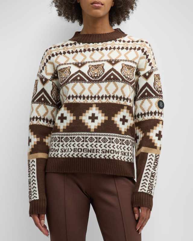 Julika Jacquard Wool Knit Sweater