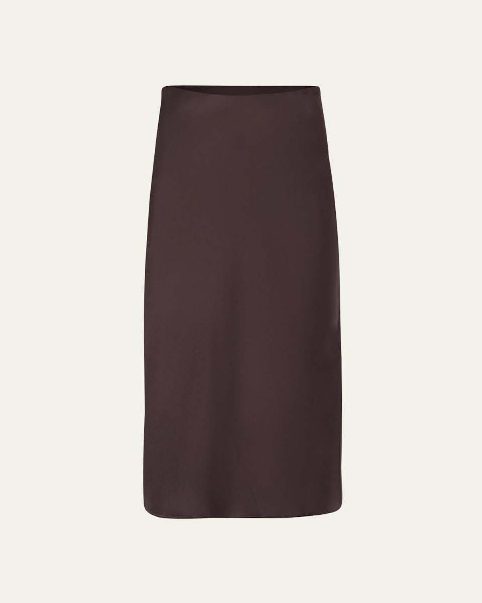 Pull On Bias Midi Skirt