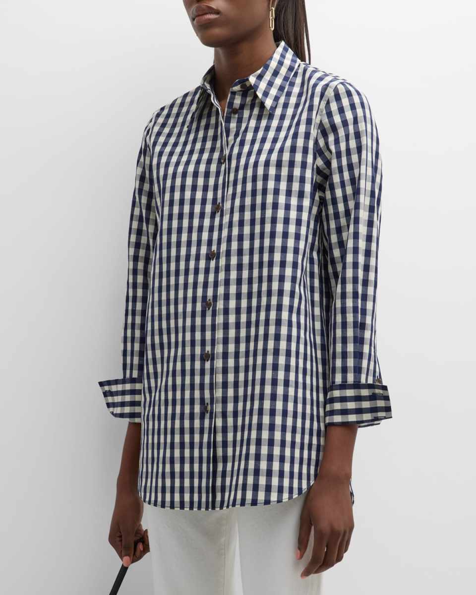 Check-Print Button-Down Shirt